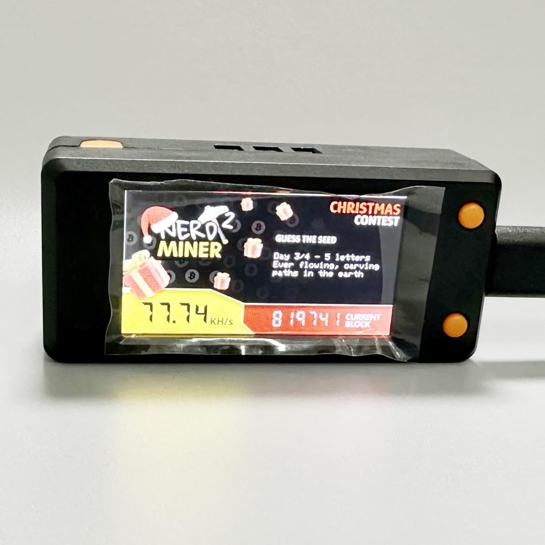 NerdMiner V2 Bitcoin Lottery Solo Miner 78 KH/s BTC Crypto Nerd Miner V2  Pro : Amazon.com.be: Electronics