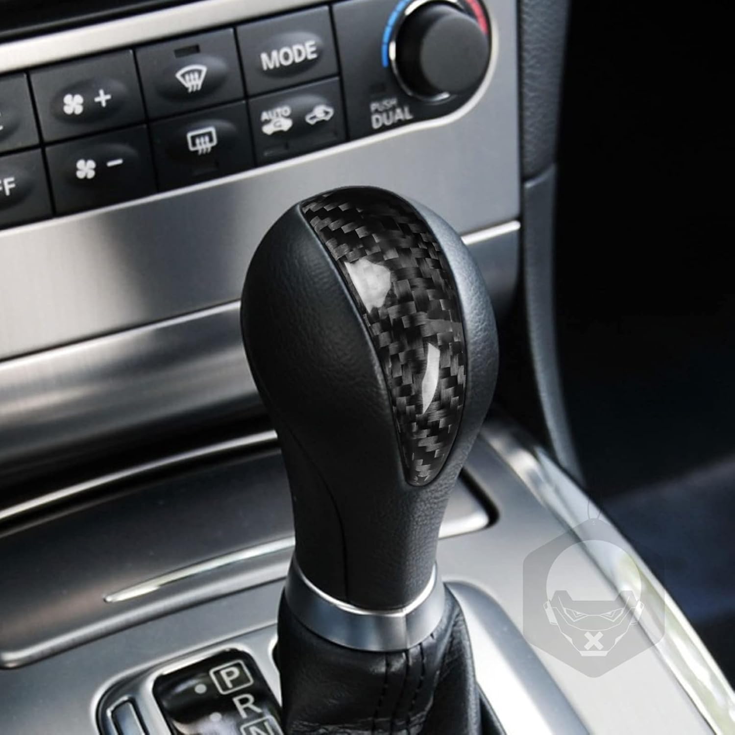NVCNX Real Carbon Fiber Compatible with Infiniti G35 G37 G25 Q60 Q40 2007-2015 X Sedan Coupe Convertible Car Accessories Interior Trim Gear Shift Cover Black - not for Manual