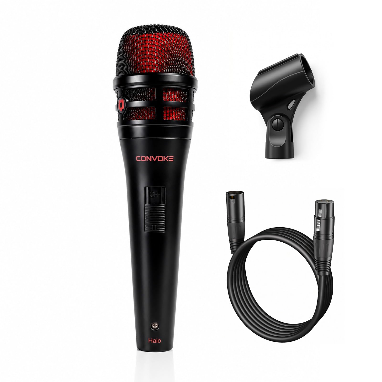 CONVOKE Halo Professional XLR Condenser Microphone for Podcasting Studio Recording | 20Hz–20KHz Frequency Response | Broadcast-Quality Vocal Microphone with XLR Cable & Mic Clip-image-47