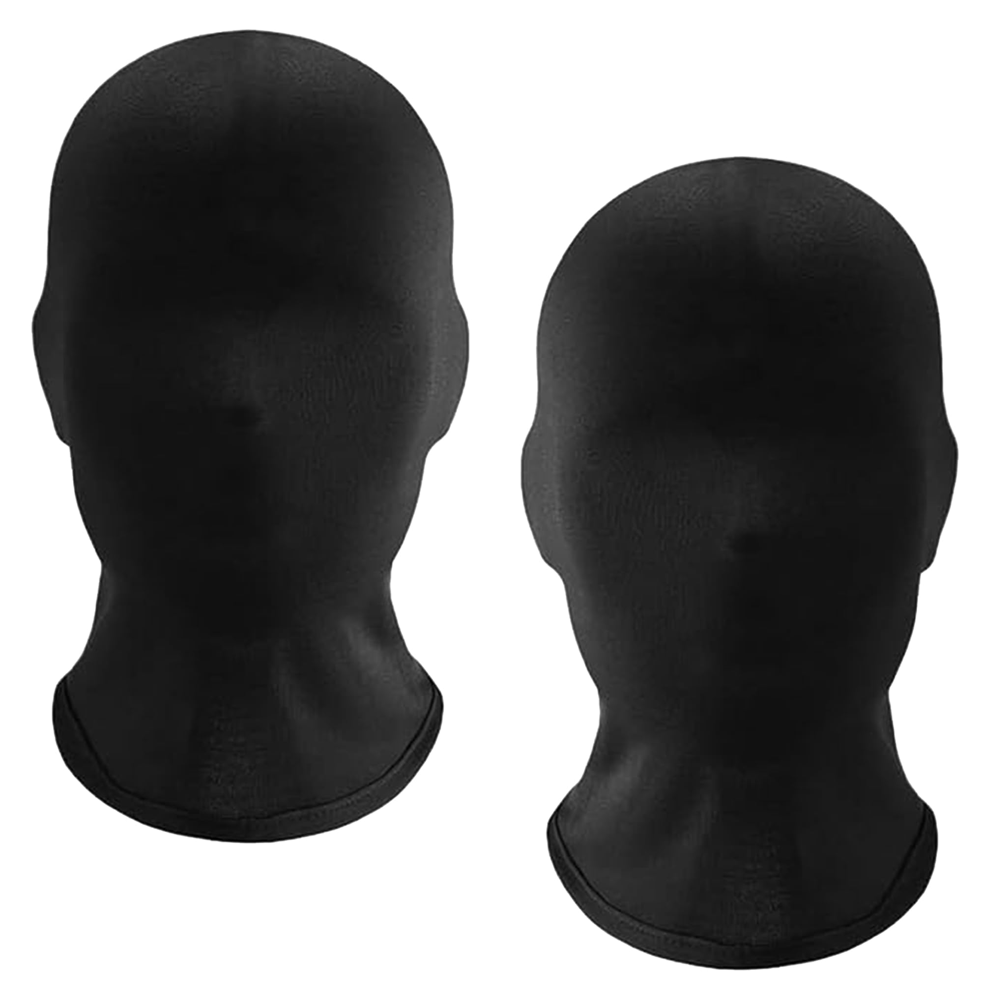 KIMHOME 2Pcs Breathable Full Face Mask, Elastic Spandex Unisex Faceless Mask for Halloween, Cosplay, Carnival & Party(Black)
