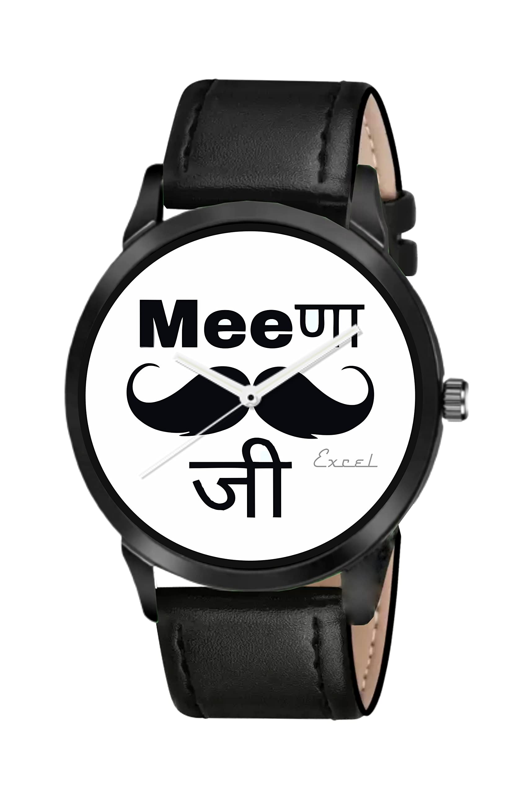 Stylish Black Meena Ji Analog Watch for Boys & Men