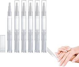 Twist Pen 6pcs 2ml Nail Oil Pen Type Transparent Refill Container Empty Lip Oil Tube Rotatable Makeup Container Twisting Brush Cosmetic Nail Oil Perfume Tube Brush Travel