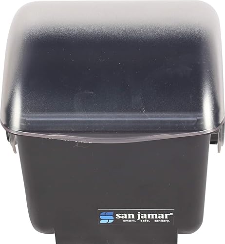 Miniatura 2 de San Jamar Soporte para condimentos con tapa de cúpula para cocina, bar y restaurantes, plástico, 2 cuartos de galón, color negro