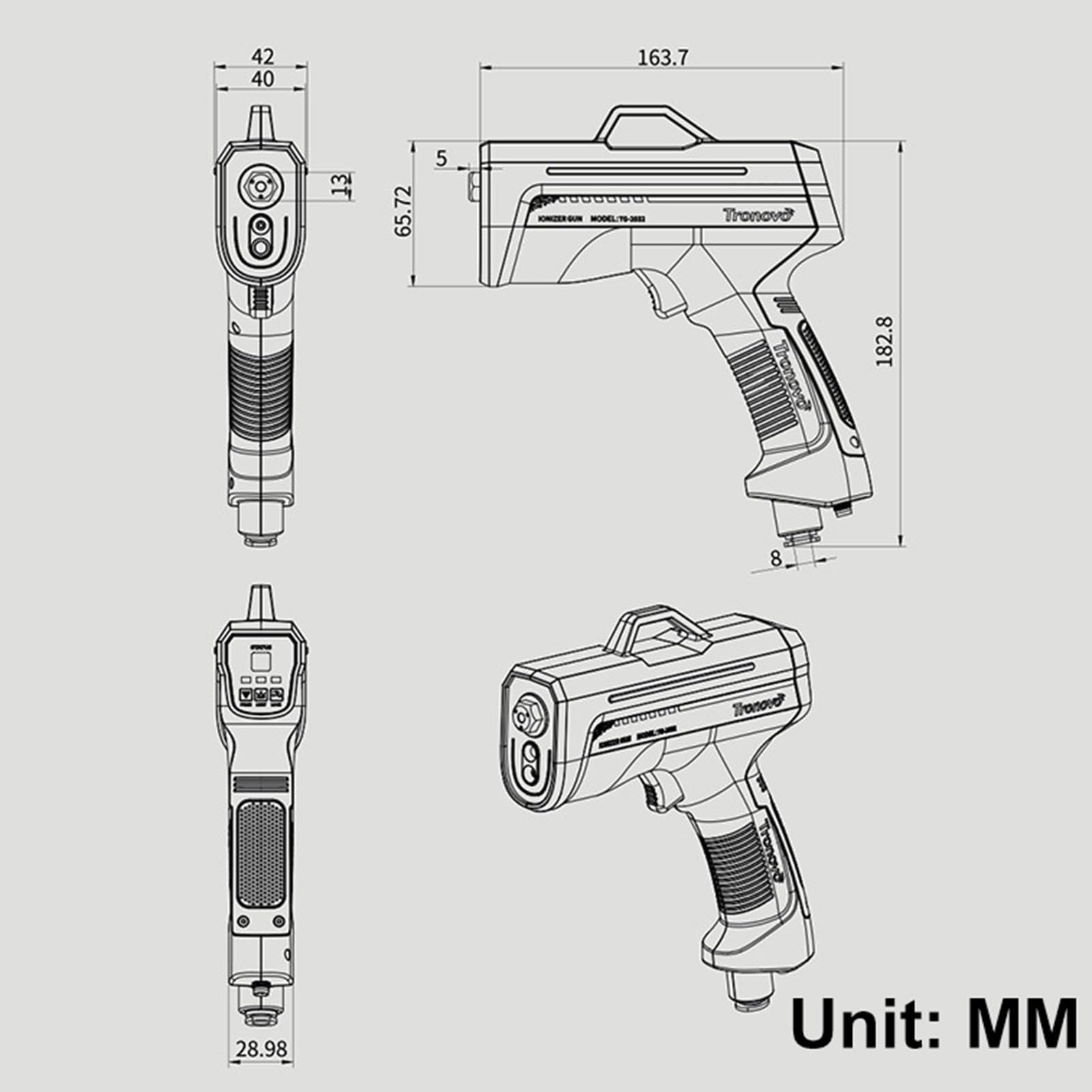 Ręczny Pistolet Antystatyczny, Bezprzewodowy Eliminator Ładunków Elektrostatycznych, Jonizujący Pistolet Pneumatyczny Do Laboratorium Elektroniki, Przemysłowe Usuwanie Ładunków Elektrostatycznych