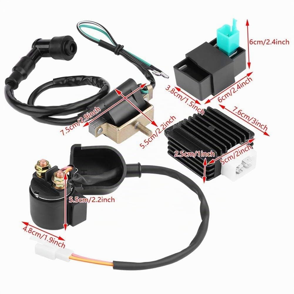 Caja CDI, Regulador Rectificador Relé de Arranque Bob de Encendido Caja CDI para 50 70 90 110 ATV Quad