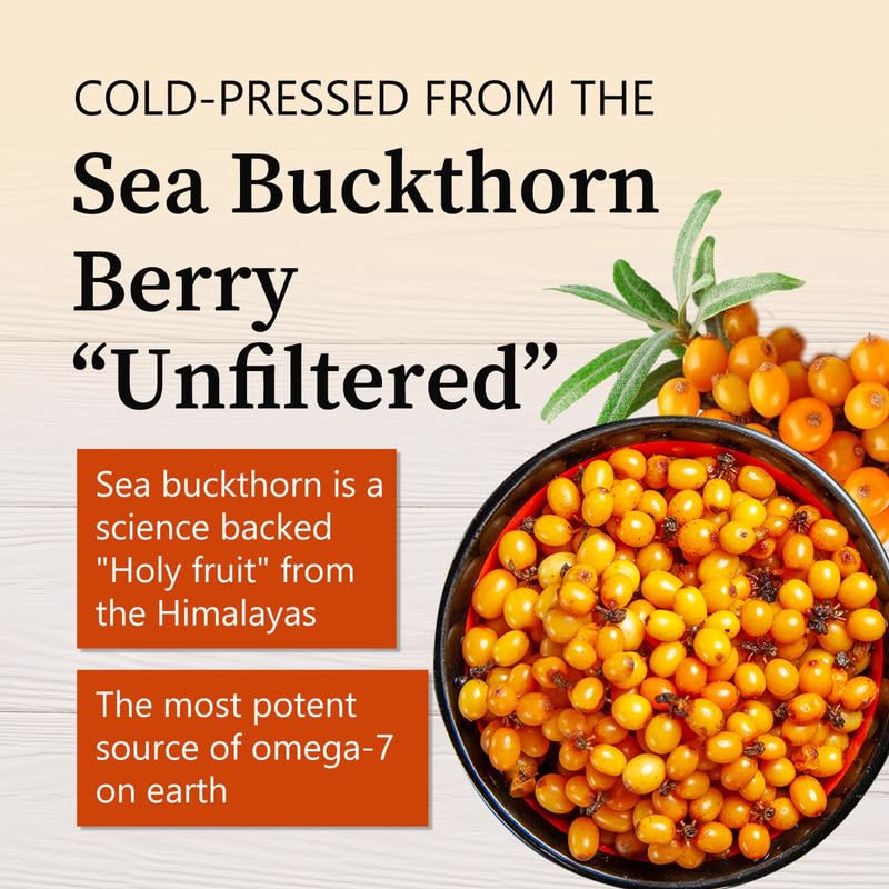 Image of Beauty Secrets Himalayan Sea Buckthorn Pulp - 100% Raw & Unfiltered Seabuckthorn Berry Puree | Rich in Omega 7 | Natural Vitamin C & Antioxidants for Skin, Immunity & Gut Health (300 ML)