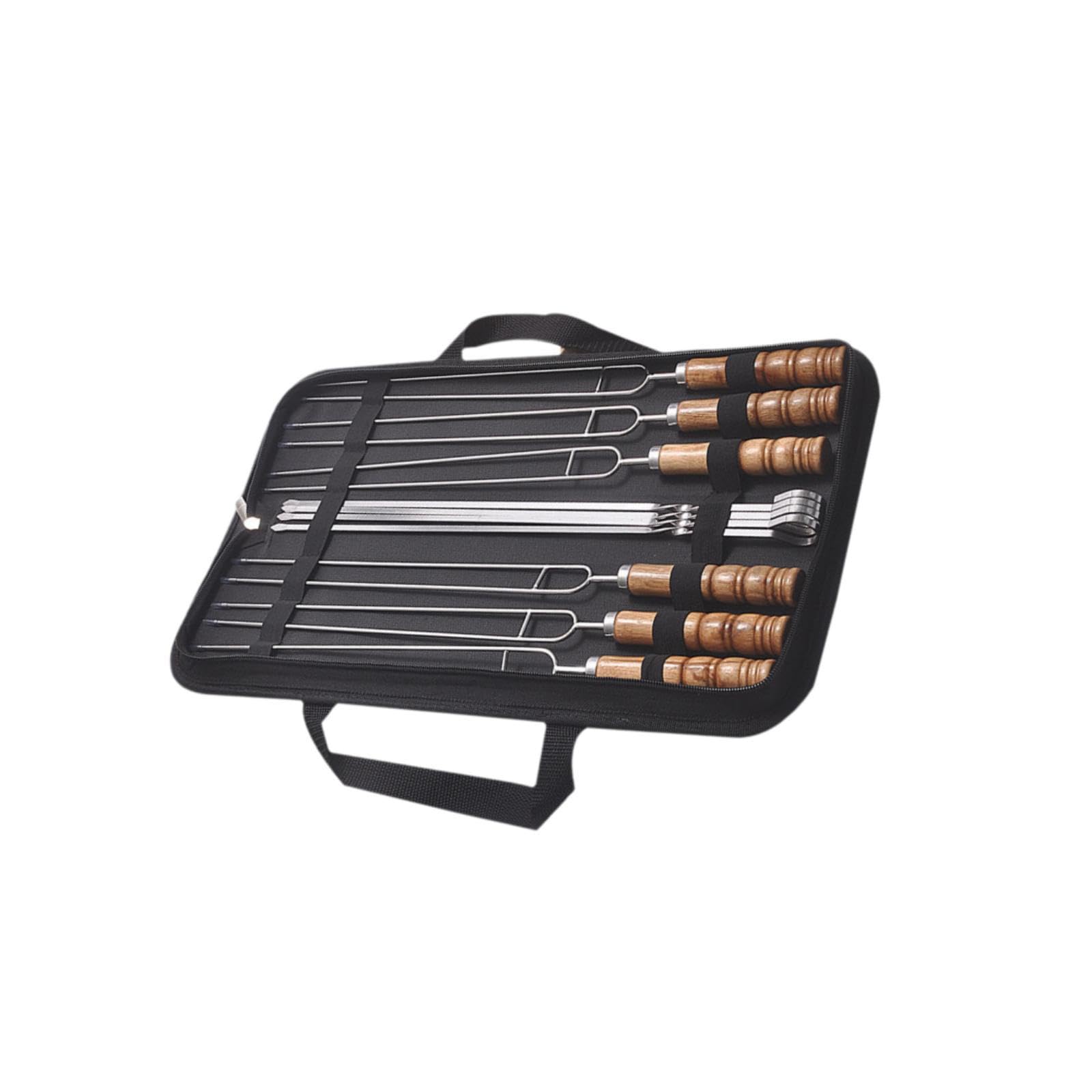 10x spiedini Piatti per Barbecue spiedini per griglia in Acciaio Inossidabile per Cucinare all'aperto Bastoncini riutilizzabili per shish kebob per