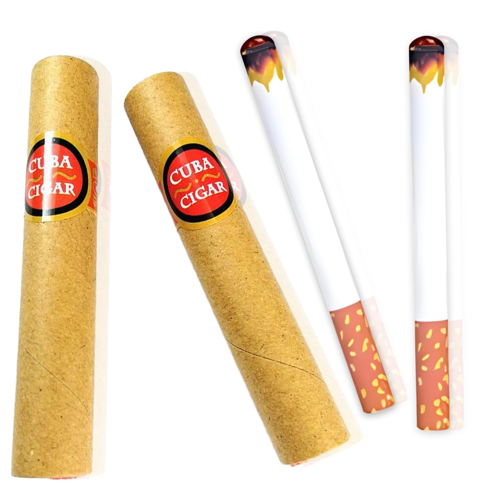4 Pices Fausses Cigarettes et Faux Cigare Kit, Apparence Raliste de  Fausse Cigarettes, Cigarettes Bouffes, Idal pour Blagues, Comdie,  Spectacles, ...