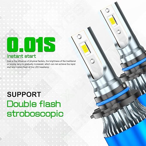 Miniatura 3 de Compatible con bombillas delanteras Jeep Grand Cherokee 1999-2006 2007 2008 2009 2010, luz alta 9005HB3, bombilla LED de luz baja 9006HB4, repuesto