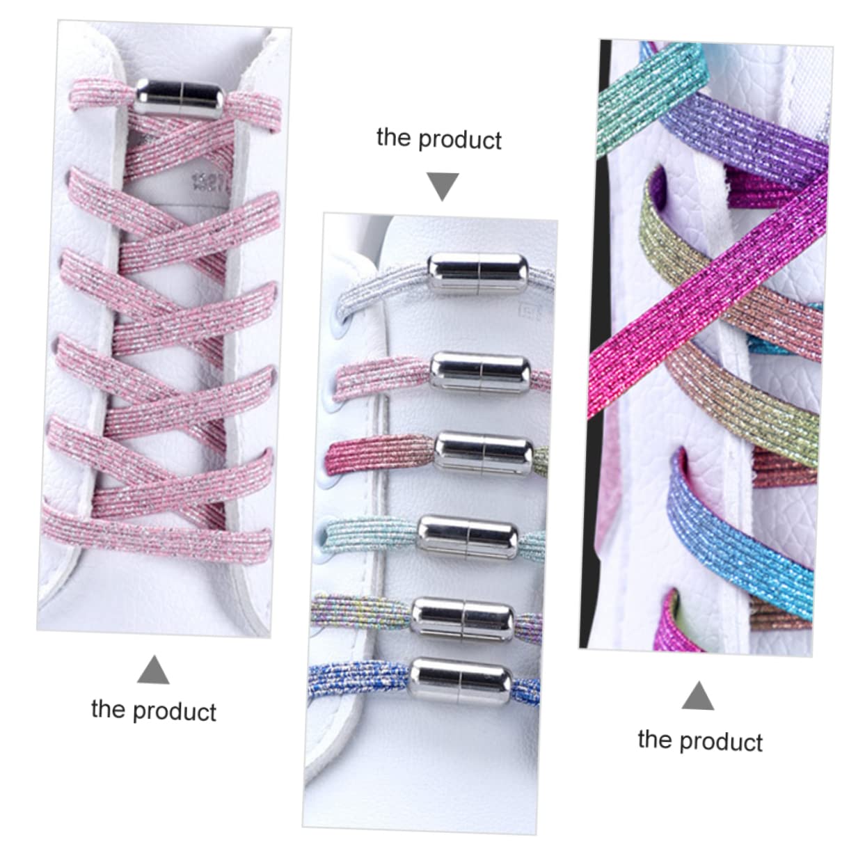 SHERCHPRY Cordones Perezosos Cordones Con Hebilla Para Niños Cordones Elásticos Para Zapatos Para Niños Zapatillas De Deporte Suministro De Bricolaje Cordones Elásticos Para Niños