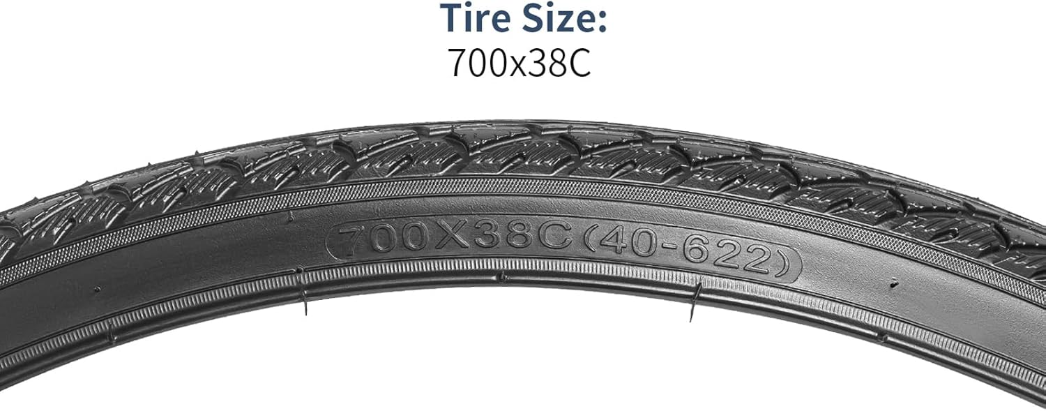 YUNSCM 700C Road Bike Tires 700x38C 40-622 Tires Compatible 700x36C 700x37C 700x38C 700x39C 700x40C Bike Bicycle Tires -2 PCS