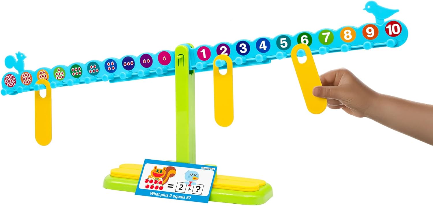 Thames & Kosmos Kids First Math: Number Balance with Activity Cards for Preschoolers Ages 3 to 5 | Intuitive, Visual Method for Learning Basic Math | Addition, Subtraction, Multiplication, Division