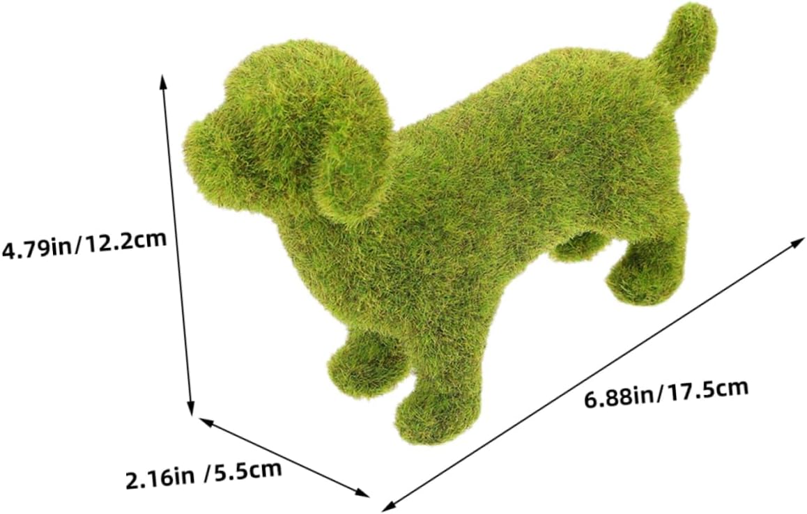 2Pcs Flocking Dog Decor Lifelike Animal Shaped Figurine for Garden Patio Lawn Decoration Charming Outdoor Ornament for Spring Atmosphere and Home Scenery