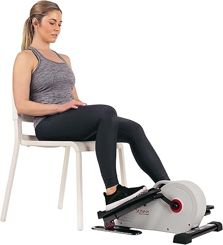 Sunny Health Fitness Magnetic Portable Under Desk Elliptical Machine