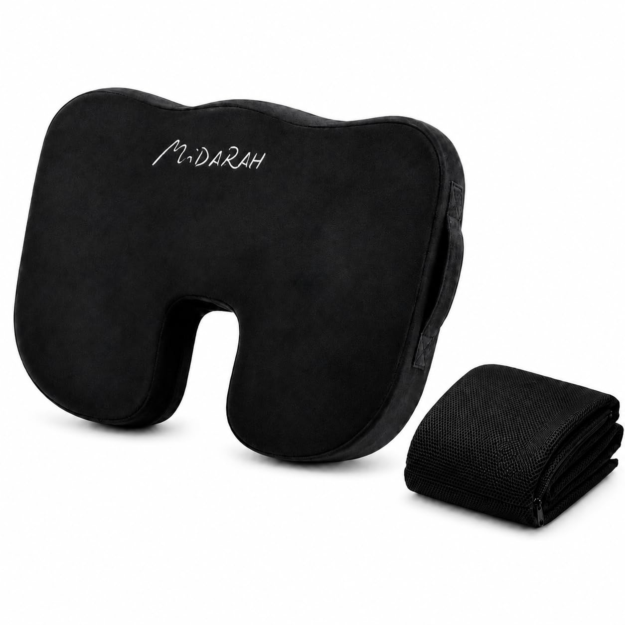 MiDARAH® Coccyx Seat Cushion, 50D Memory Foam with 2 Washable Covers
