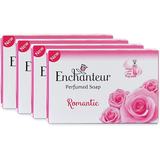 Enchanteur Romantic Soap - Roses & Jasmine - 300g x 4 Pack