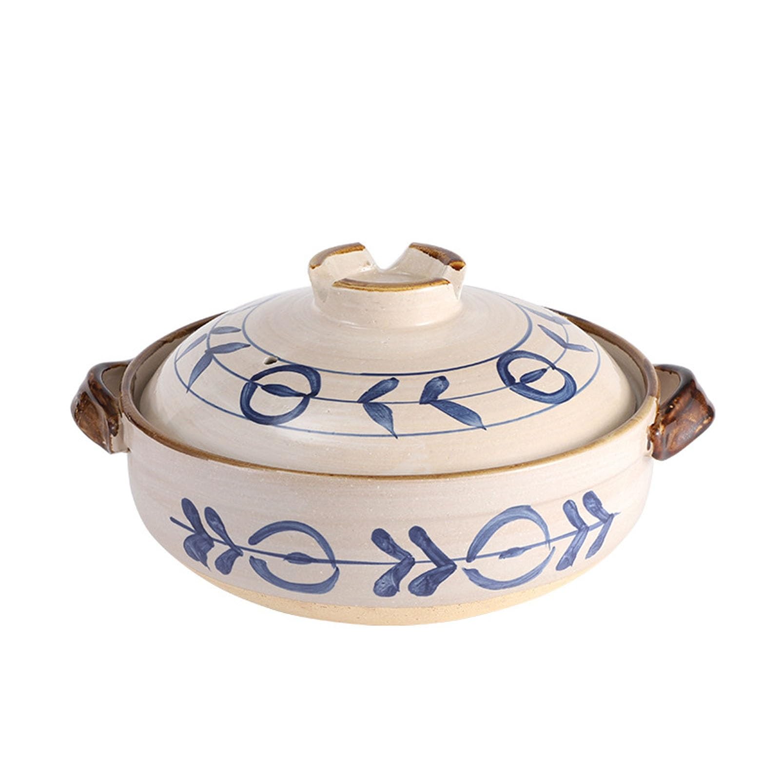 Japoński ceramiczny garnek do duszenia Donabe, gliniany, odporny na ciepło, rodzinny, do gotowania na gorąco, zapiekanka z pokrywką, wolnowar do gotowania ryżu(2.2L)