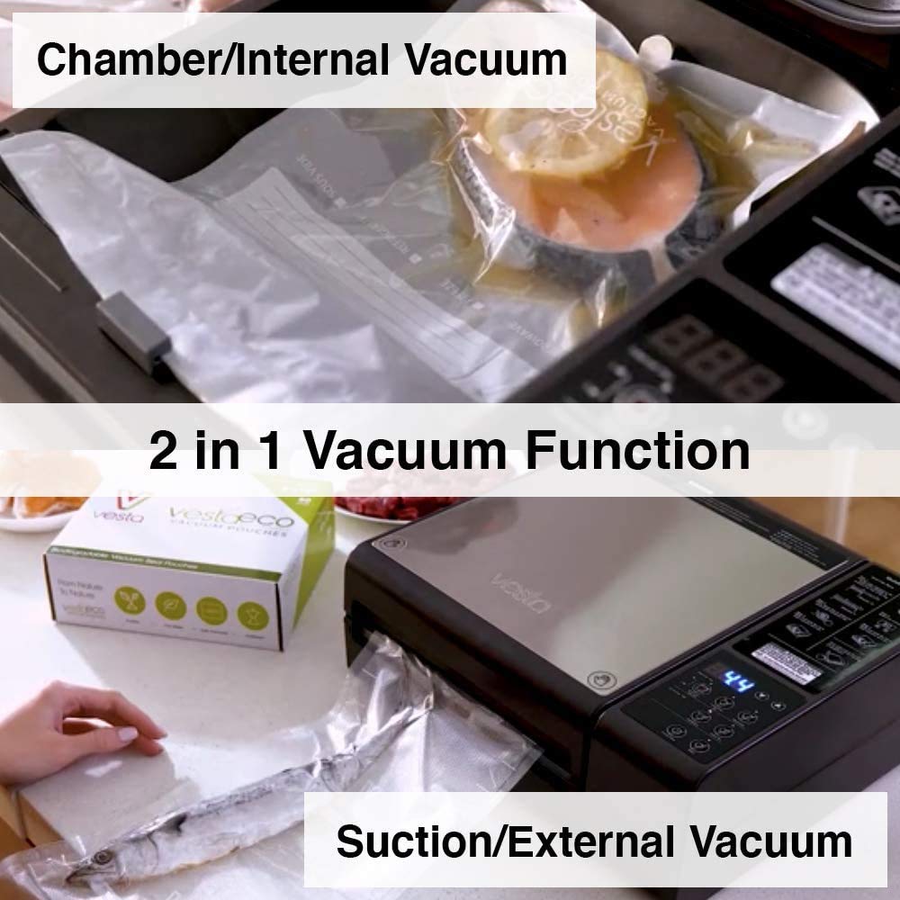 2in1 Vacuum Sealer by Vesta Precision Chamber Vac Elite Chamber