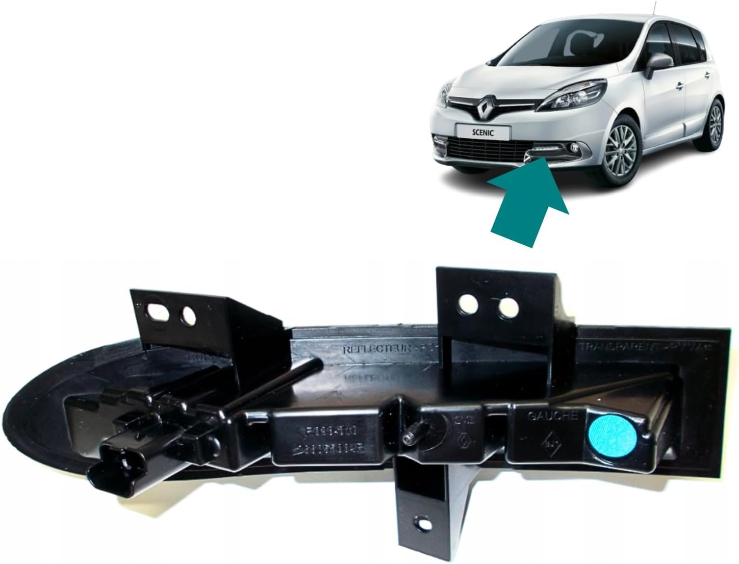 Autocraft Sygnalizacja Lewy reflektor do jazdy dziennej (strona kierowcy) LED do jazdy dziennej pasuje do Renault Grand Scénic 3 Scenic 3 (2012-2016) 266055004R