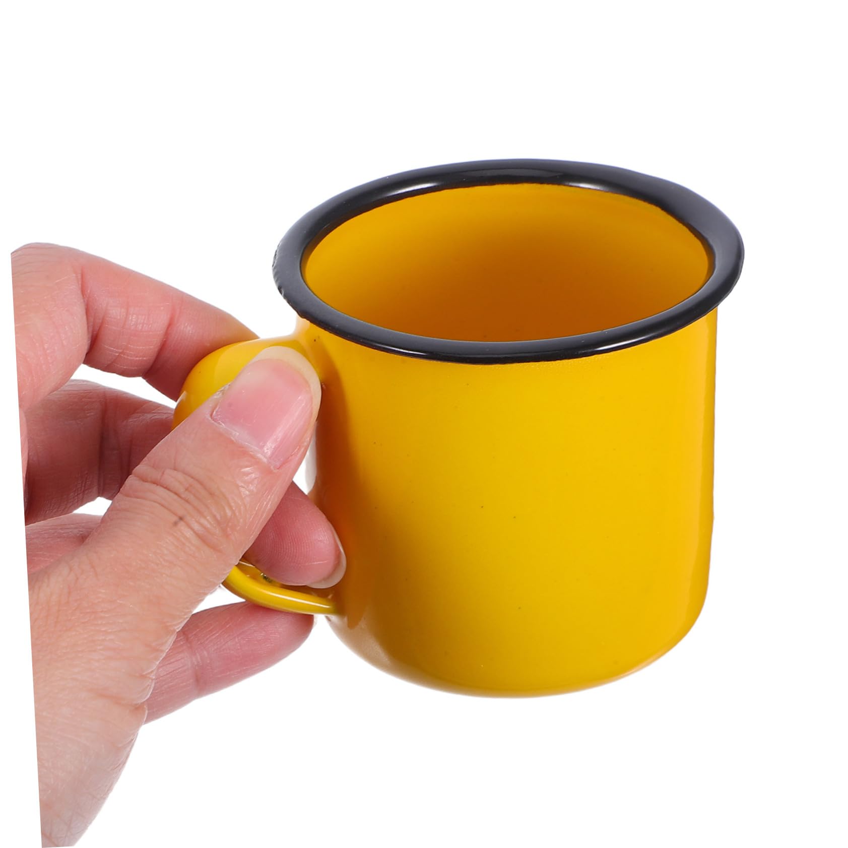 PartyKindom Vintage Emaille Kaffeebecher 4 Stück, Traditionelle Trinkbecher