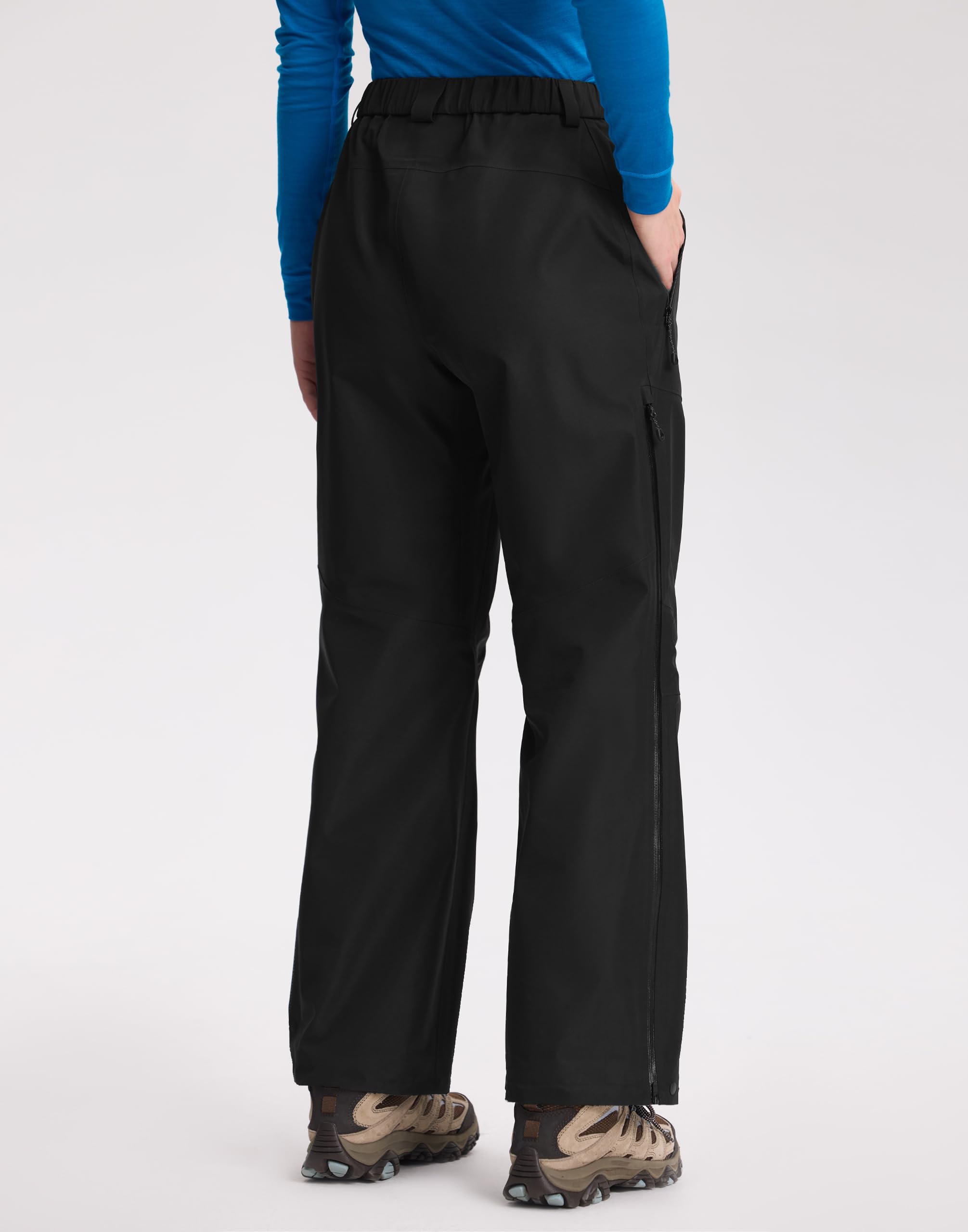 Pioneer Camp Damen Regenhose Wasserdicht 20000 mm, Atmungsaktiv 7000 g/m², 3L Verklebt 75D Strapazierfähig Wanderhose mit Belüftungsreißverschluss & Verstärkten Knien fur Trekking Outdoor