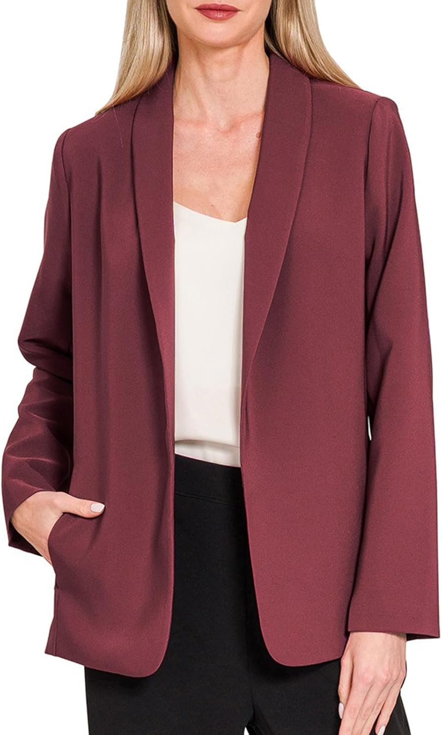 Design by Olivia Women's Business Casual Blazers Open Front Long Sleeve Work Office Suit Jackets