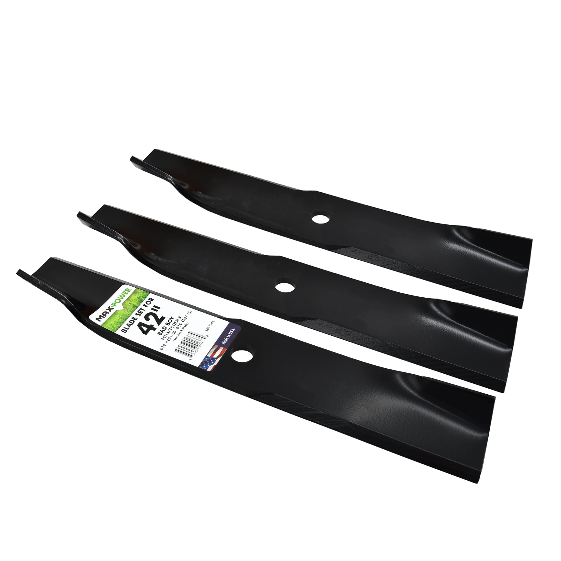 Maxpower Dixie 561135B 3 Many - Set di Lame per Tosaerba Dixie, 106,7 cm, Colore: Nero