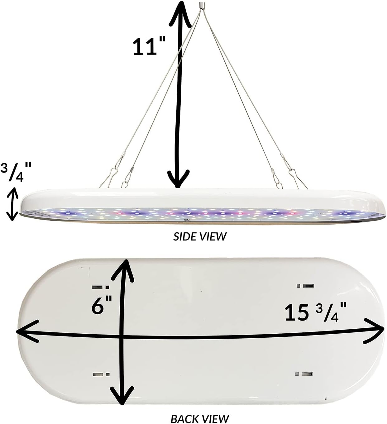 Versatile Indoor Stainless Steel LED Grow Light with Timer