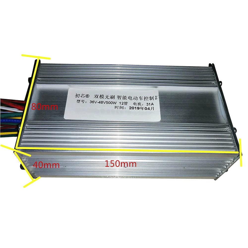 Regulador Patinete Electrico 3 6V / 48V 60V 500W Controlador de ebike Controlador de Bicicleta eléctrico Modo Dual sin escobillas for Bicicleta eléctrica/Scooter Controlador del Motor