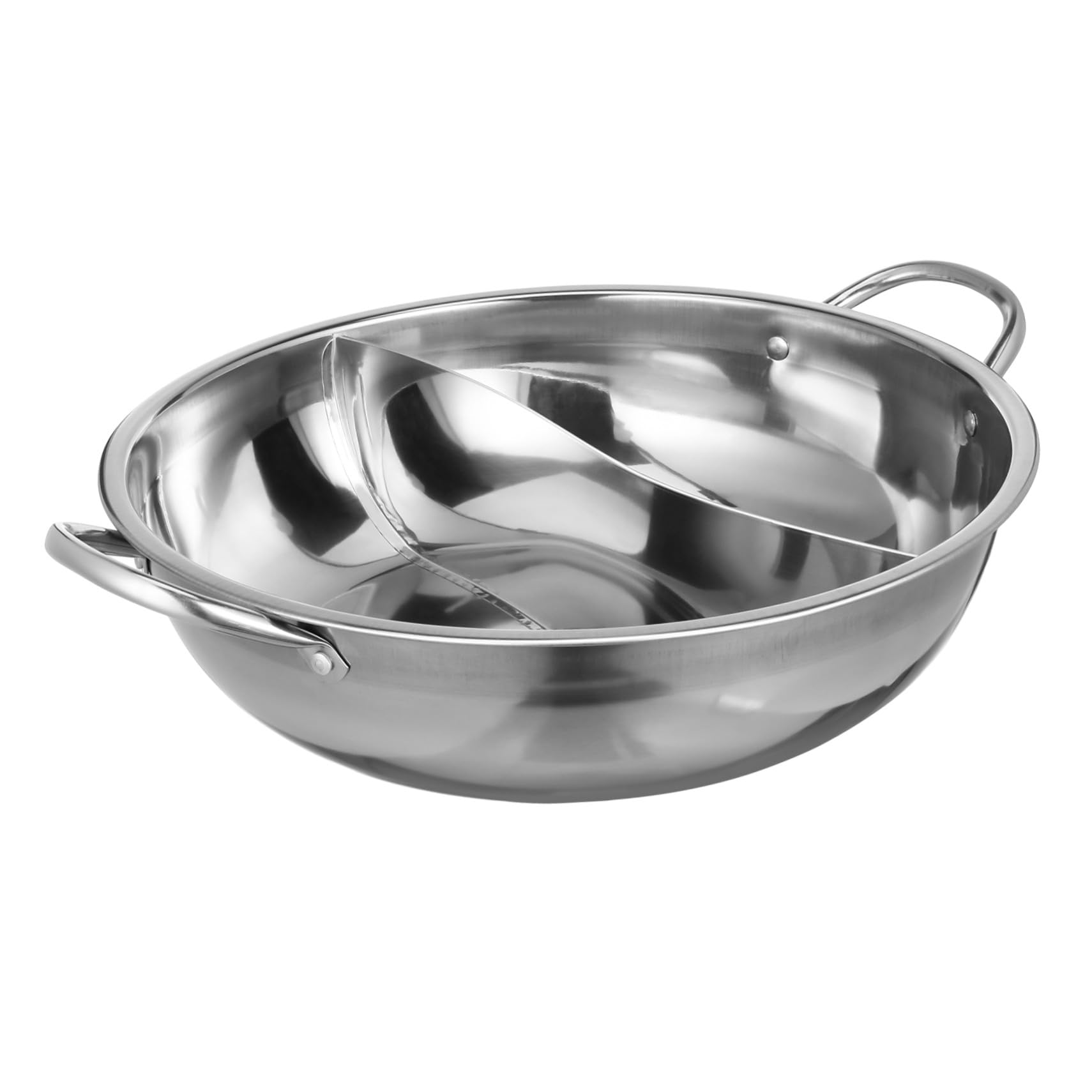 Marmite double compartiment 31 cm en acier inoxydable premium antiadhésive induction