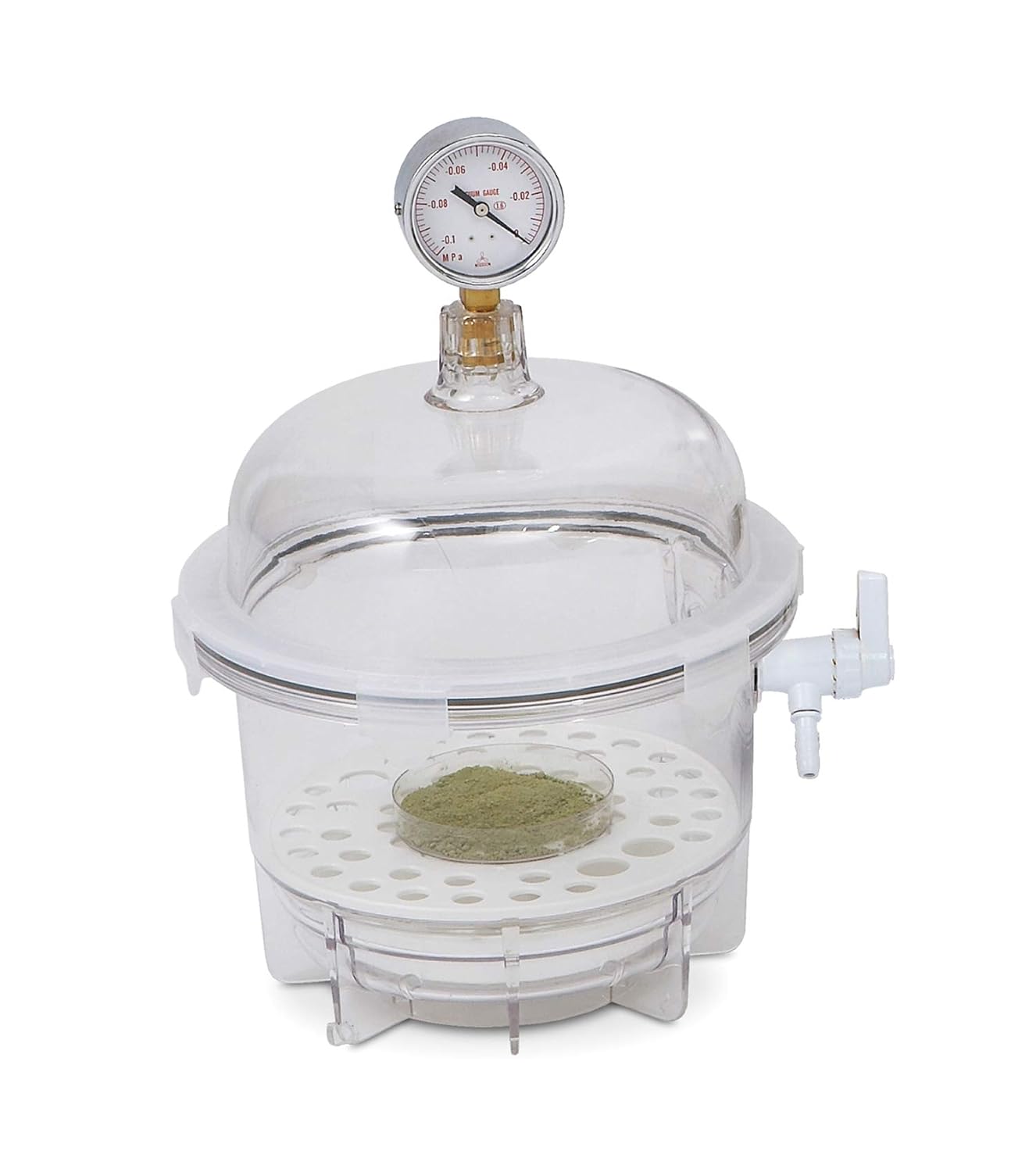 SP Bel-Art 424002021 Lab Companion Clear Polycarbonate Round Style Vacuum Desiccator; 6 Liter (F42400-2021)