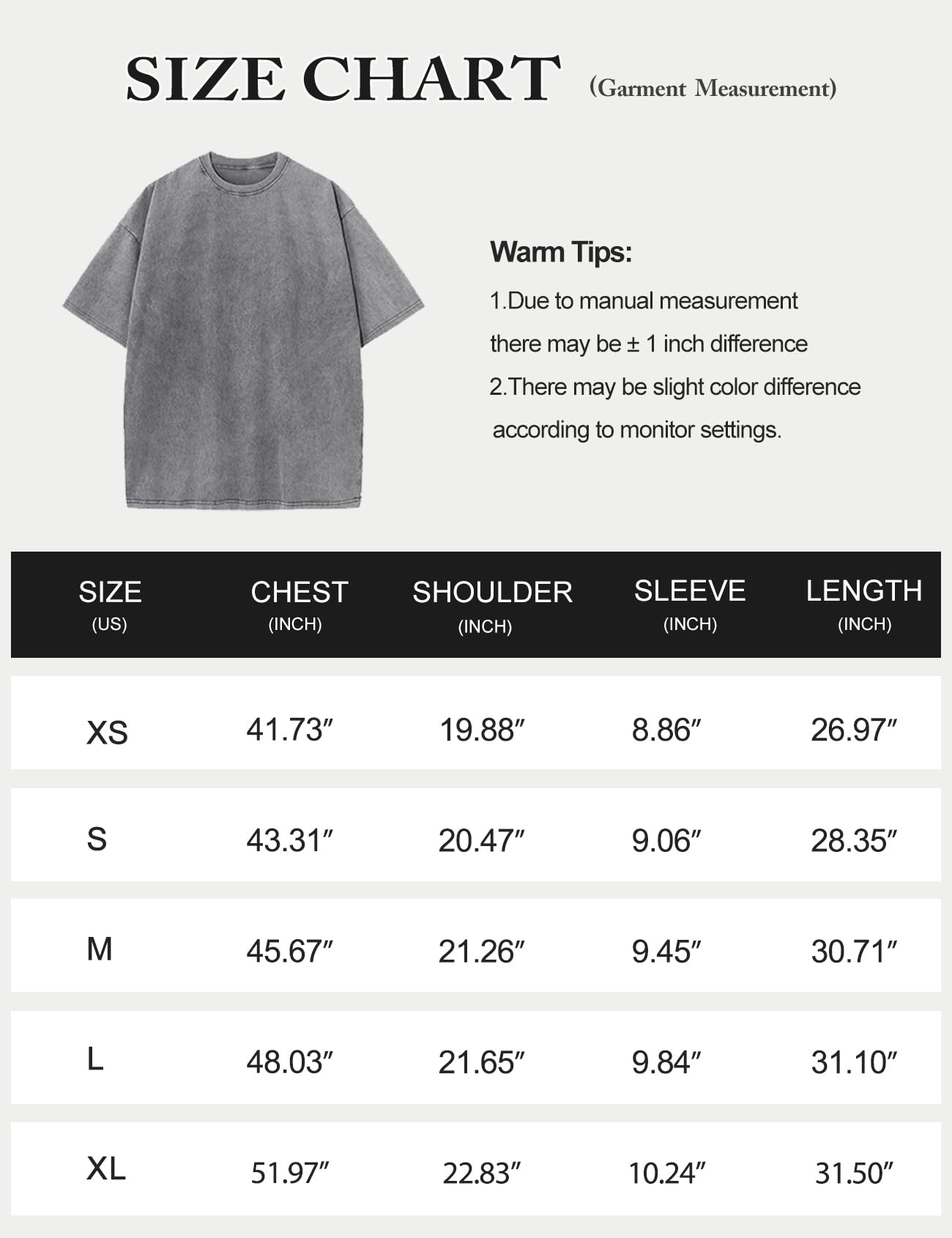 Eisctnd Camisetas de Gran tamaño para Hombre, 3 Piezas, Unisex, Vintage, de algodón Lavado con ácido sólido, Estilo Casual, Estilo Hip Hop, Negro, Morado y Gris, S