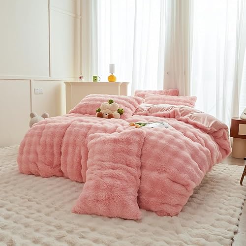 Miniatura 2 de Juego de edredón negro de piel sintética para niños y niñas, tamaño individualmatrimonial, juego de cama de 3 piezas, cálido, cómodo, suave, franela