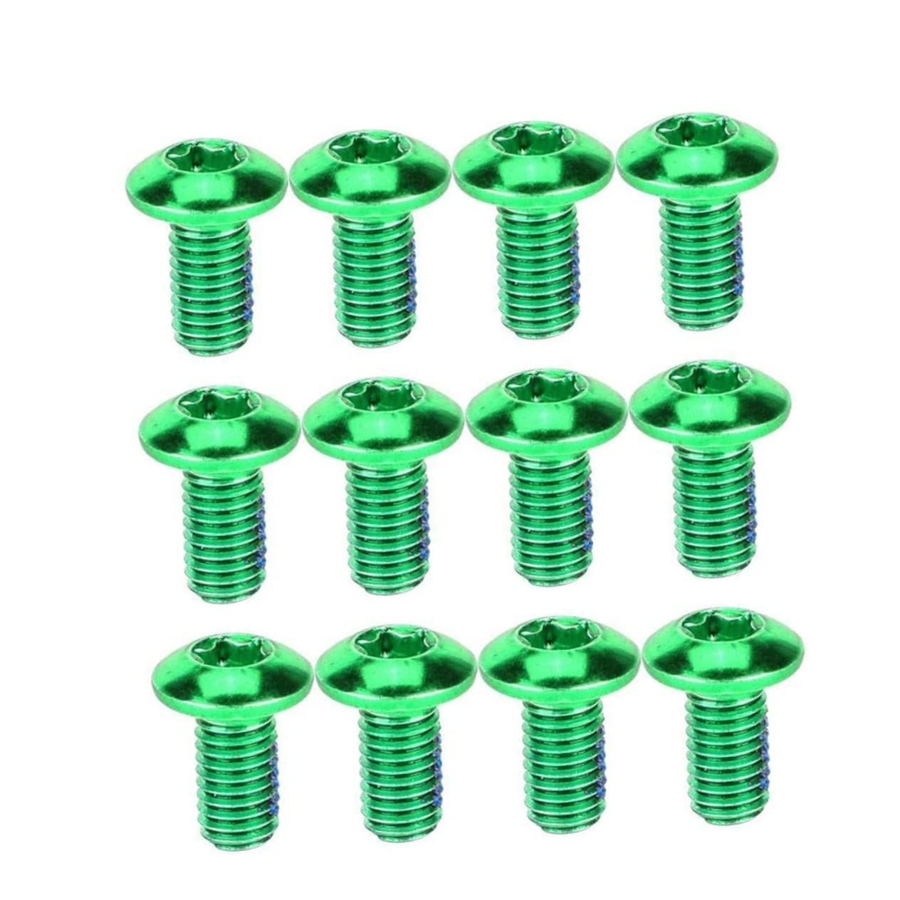 NAMOARLY 12pcs CNC Titanium Bolt Bike Brake Mounting Screws Set Bolts M5 * 10mm Disc Brake Pad Screws for Mountain