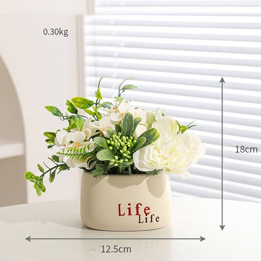 ミニ人工植物鉢植え オフィス キッチン バスルーム 寝室 本棚用 Amazon｜人工鉢植えミニ植物人工シダ鉢植え小さな観葉植物家の