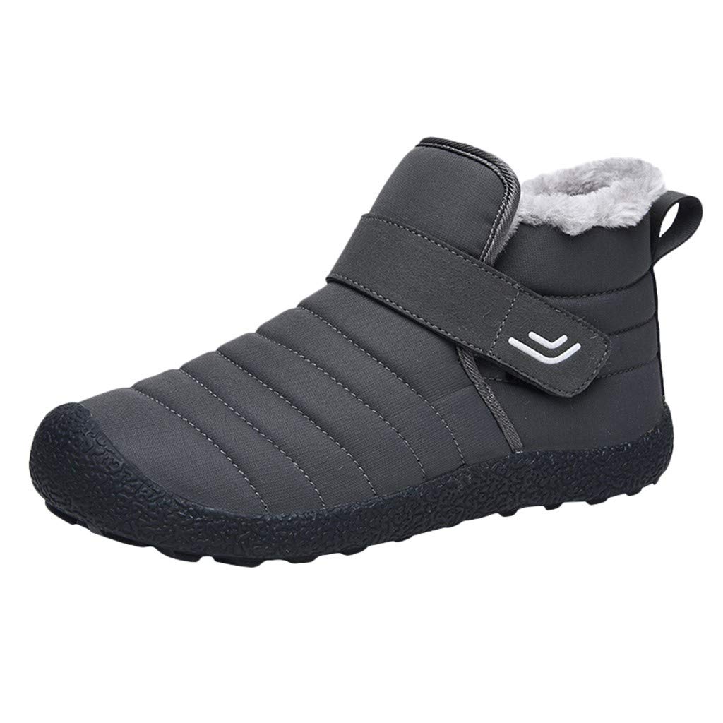 CardithLarge Size Men Warm Non-Slip Cotton Snow Boots Winter Hiking Cotton Shoes