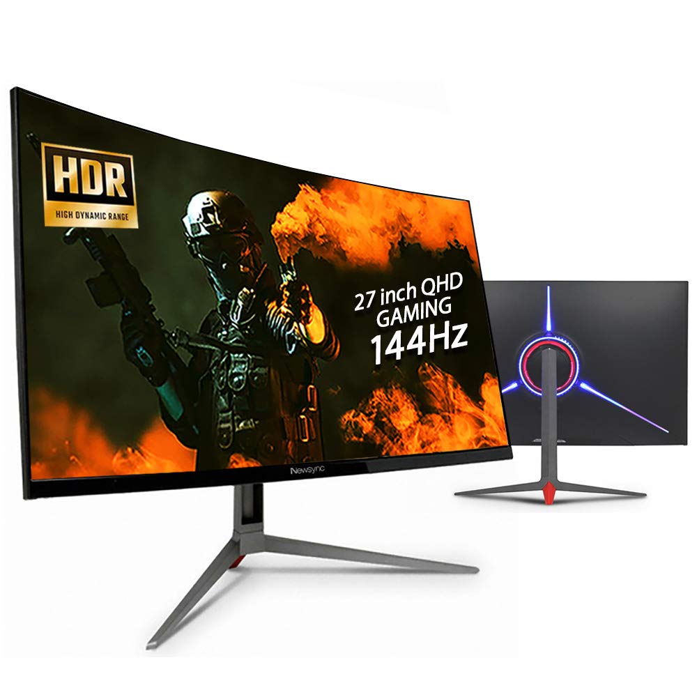 NEWSYNC 27 inch Curved 144Hz 1ms QHD 