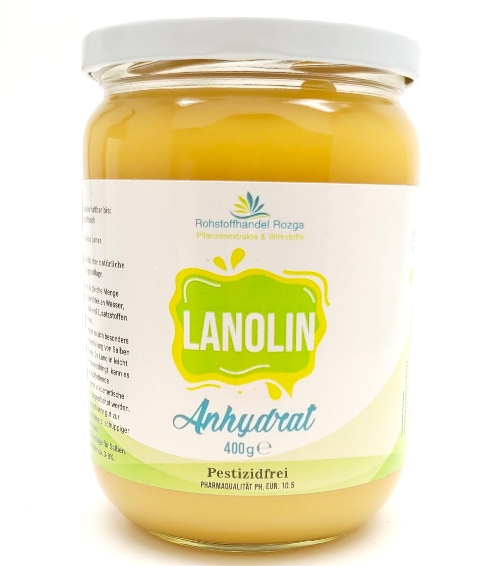 Lanolin anhydrat PHARMAQUALITÄT petizidfrei 100g (400g)