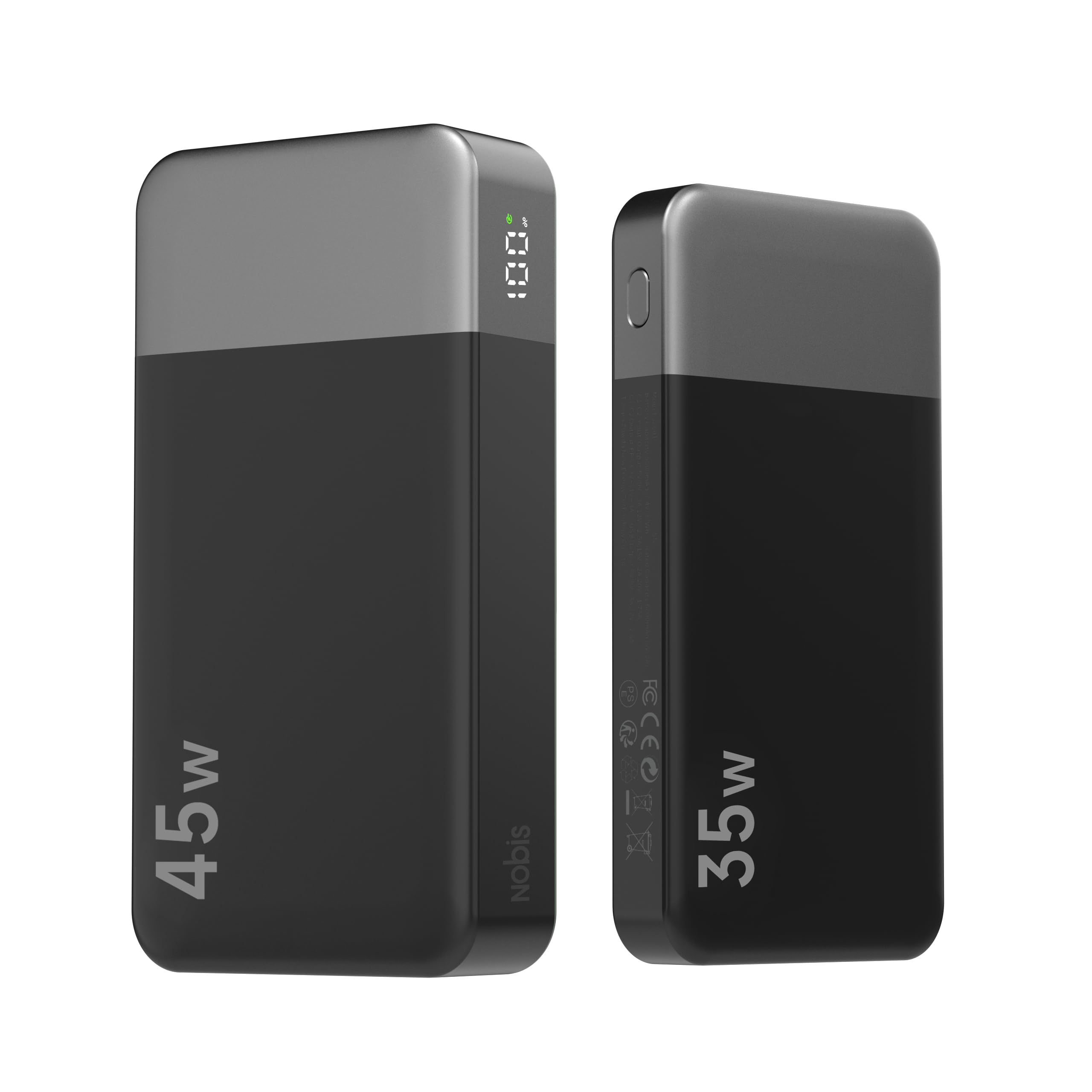 NOBIS Portable Charger, 45W 20000mAh Power Bank and 35W 10000mAh Power Bank（B...