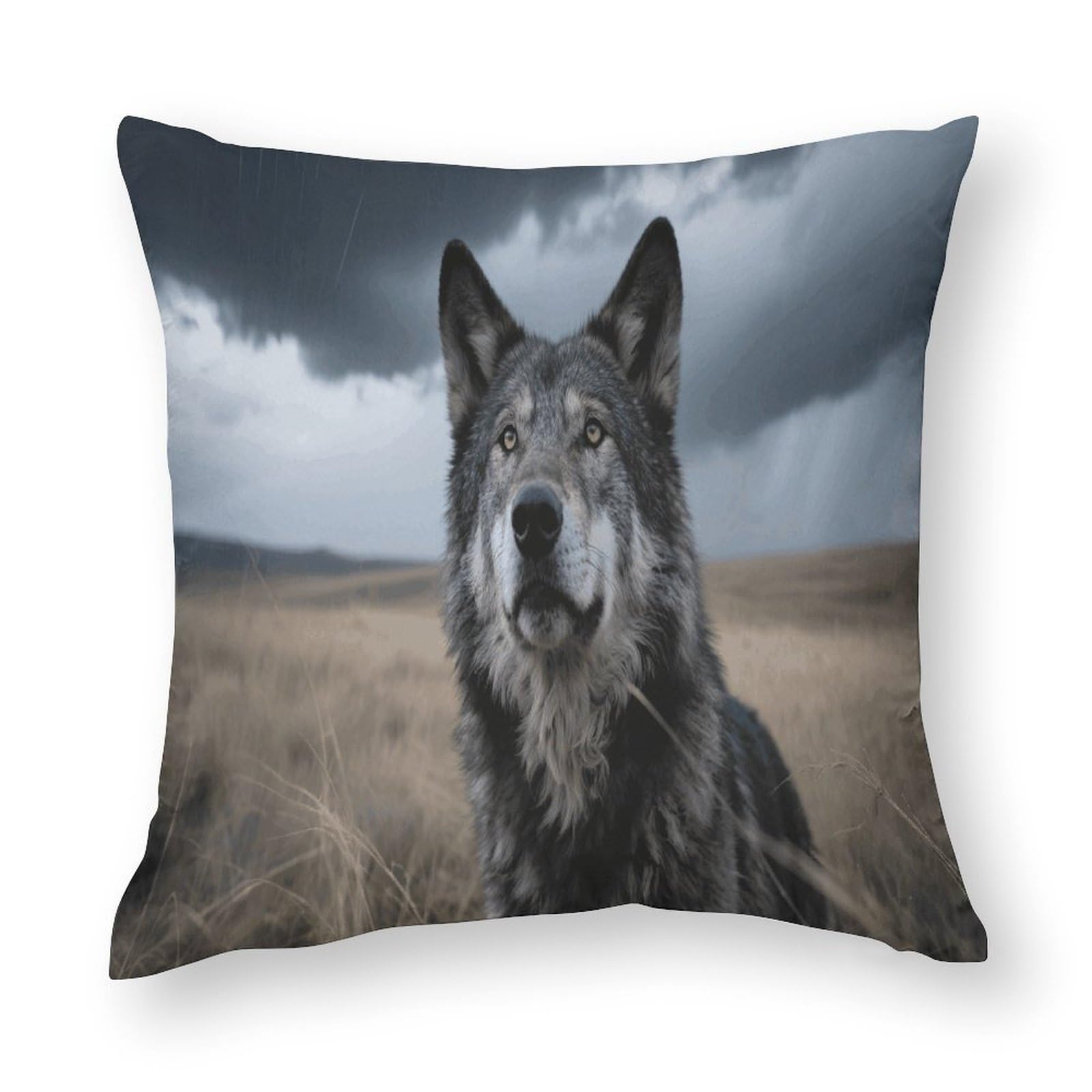 Wolf Throw Pillow Covers Square Pillow Sham Removable Pillow Protector Modern Cushion Covers Soft Pillowcases Cozy Pillow Cases for Sofa Bed Car 22"x22"