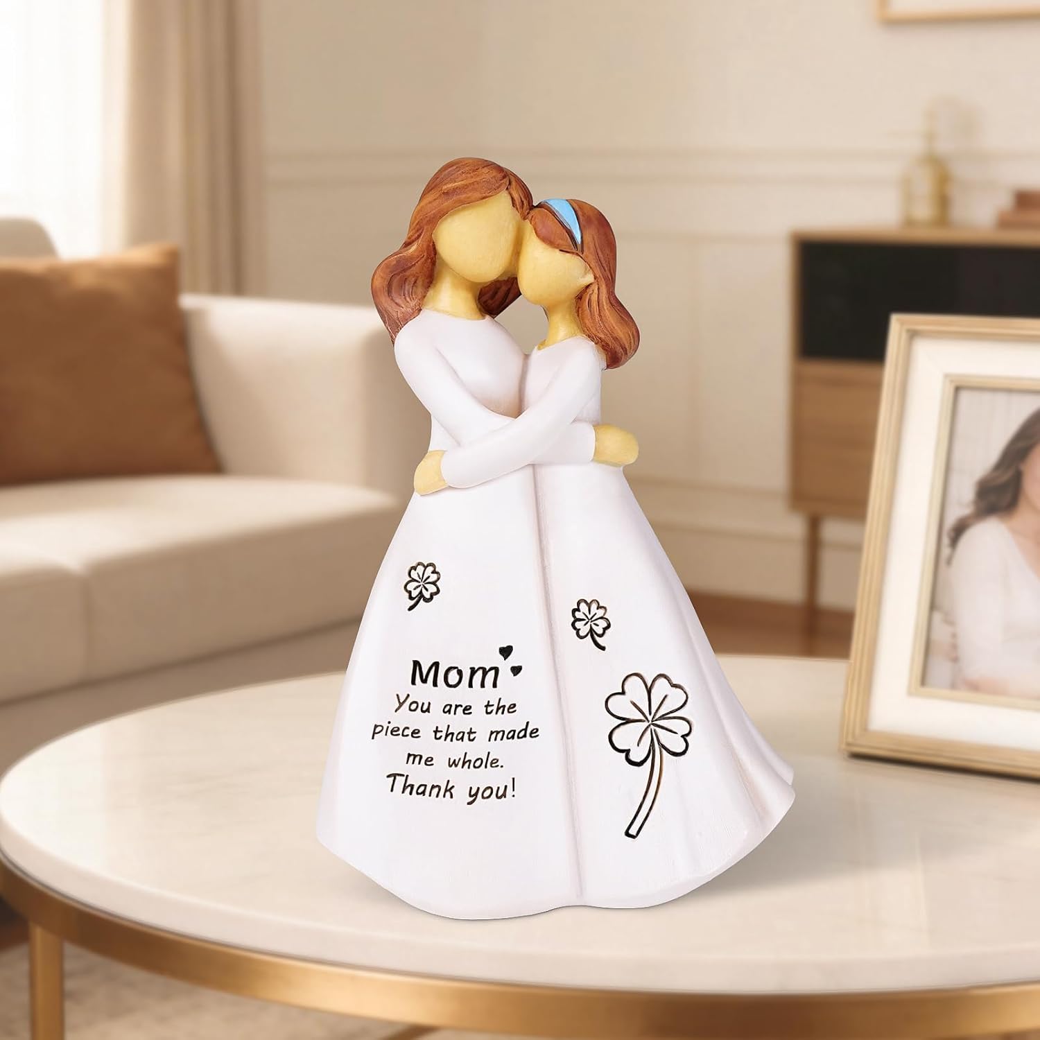 Mom Birthday Gifts: 5.2” Mother and Daughter Resin Figurine - Sentimental Gift for Mom from Daughter - Mother’s Day and Christmas Keepsake