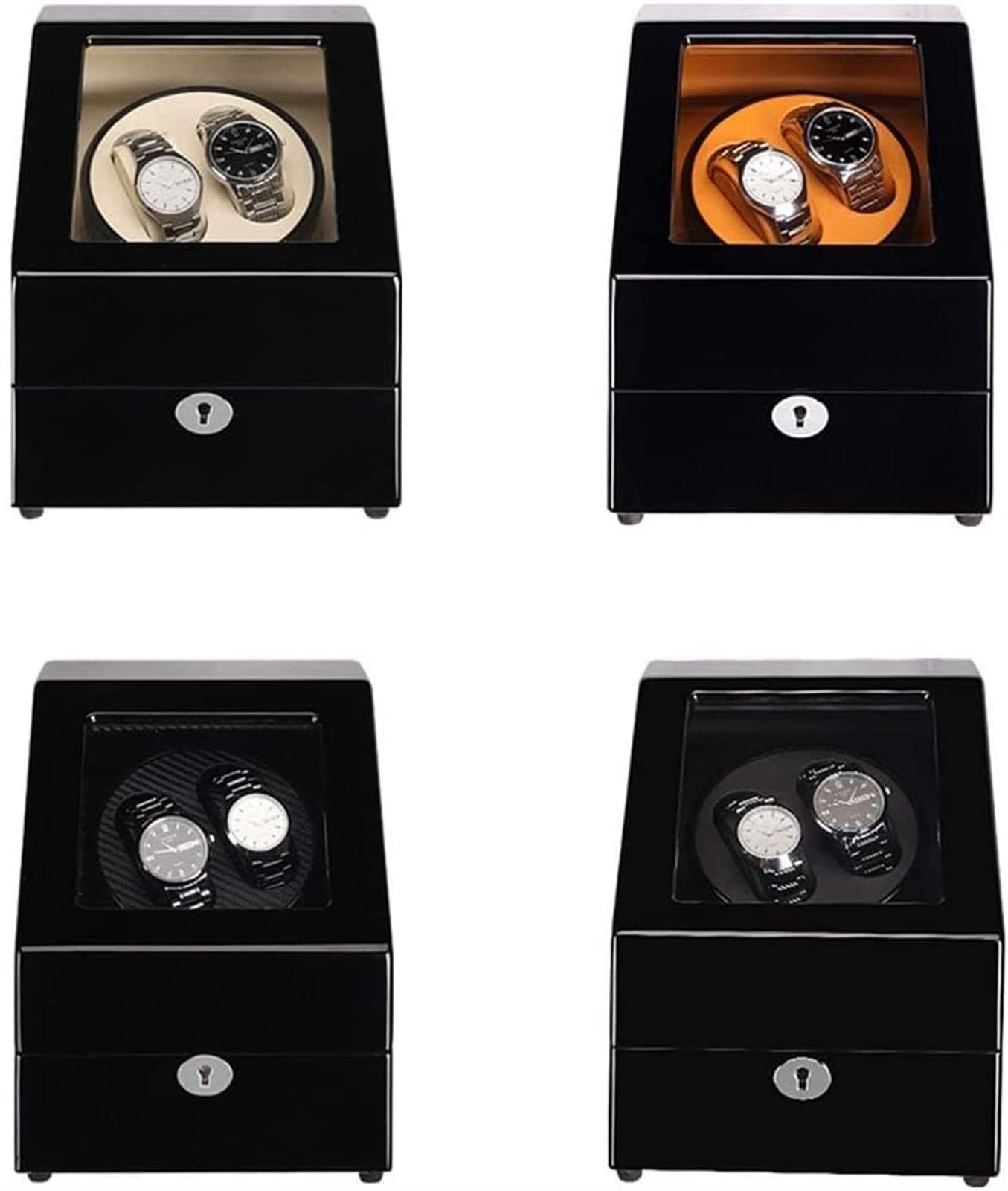 2 + 3 Box di Orologi di avvolgimento, Orologio ad avvolgitore Box Rotante Motore Rotante Motore a Carica Automatica dell'orologio da Watch Watch Accessori per Orologi(B)