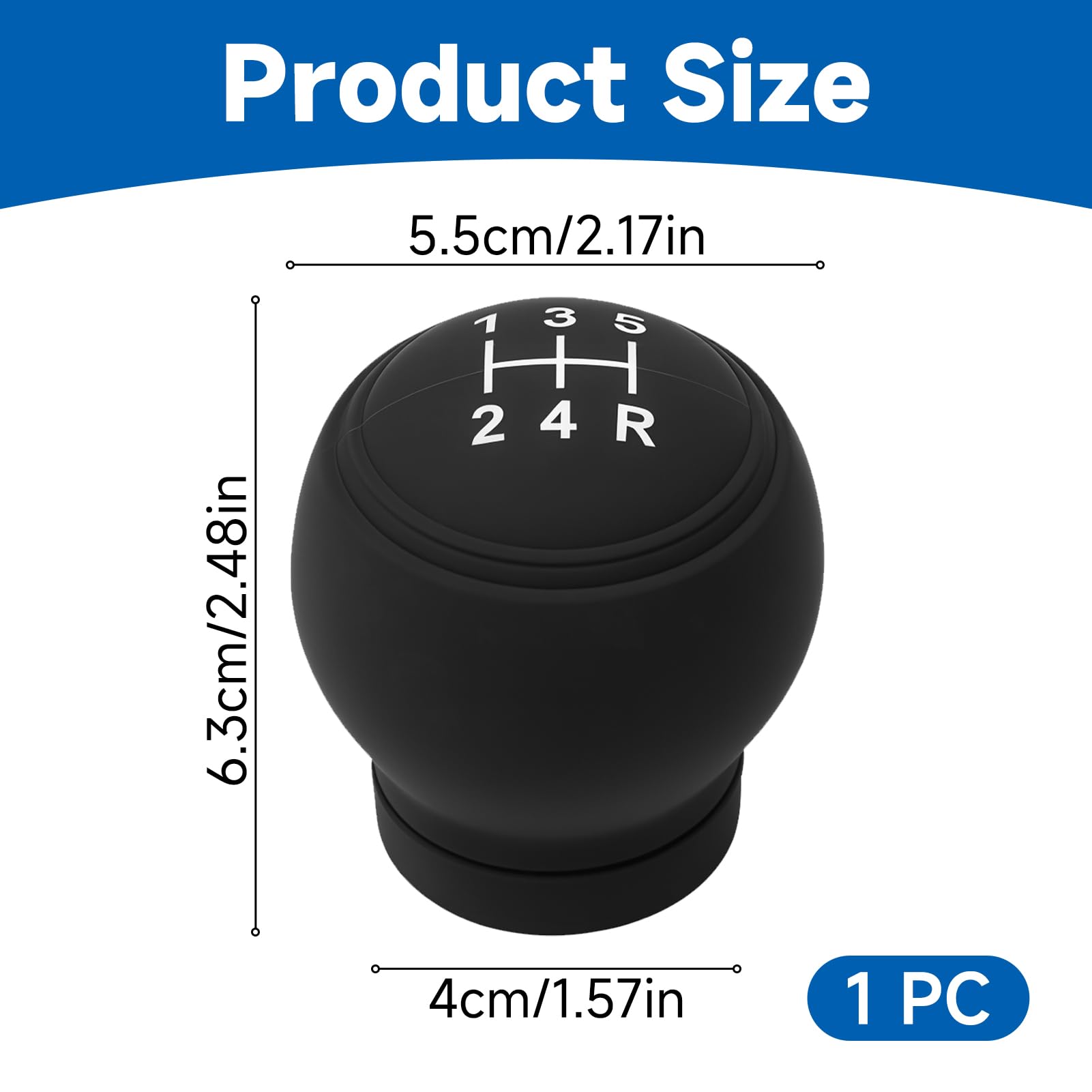 Pomo para Palanca de Cambio de Coche, Funda Antideslizante de 5 Marchas, Cobertura Universal para Palanca de Cambio Manual, Protección Duradera Resistente al Desgaste para Interior de Automóvil - 3