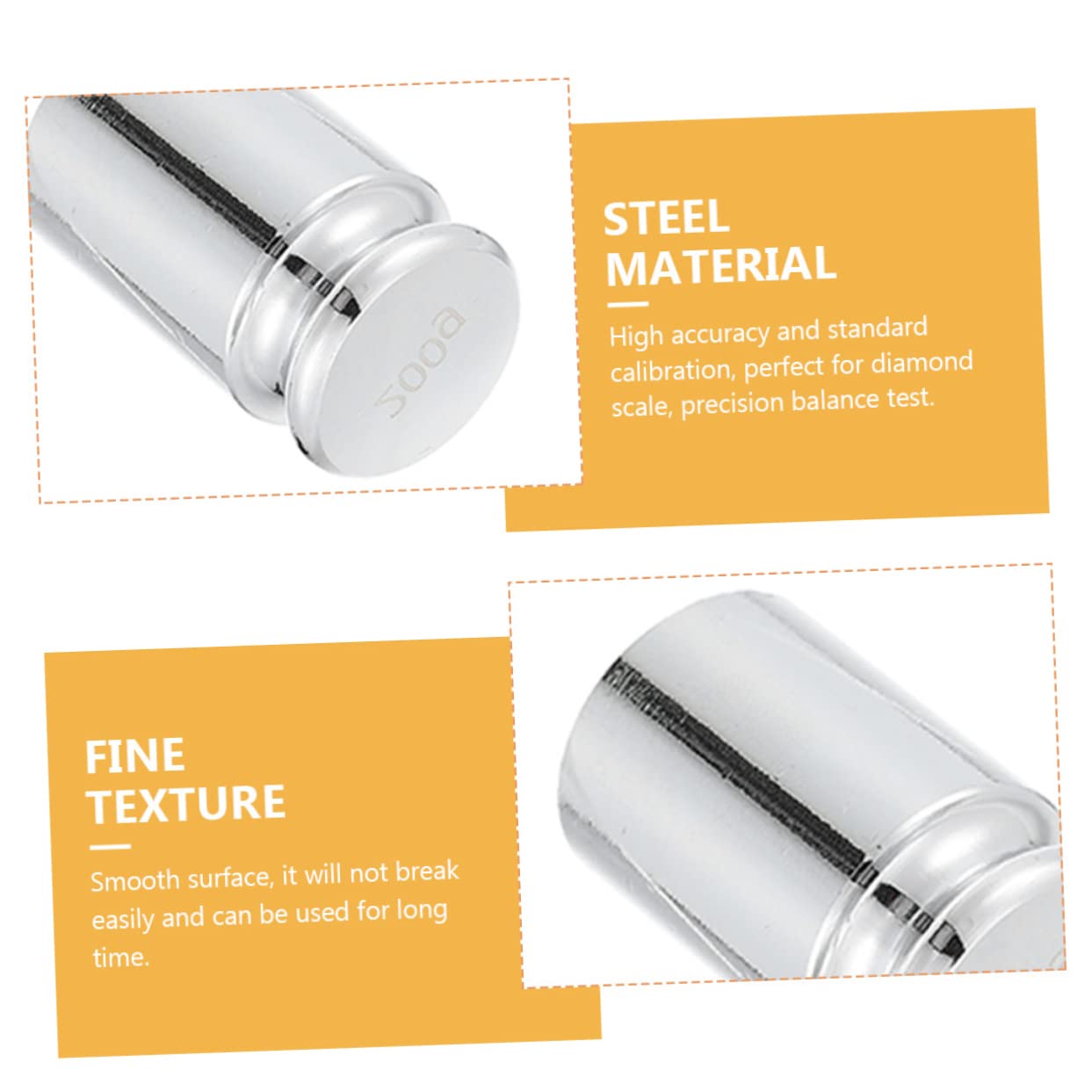 OSOLADY 4pcs Steel Balance Scale Calibration Weight Balance Calibration Weights Calibration Weights Small Weights for Digital Scale