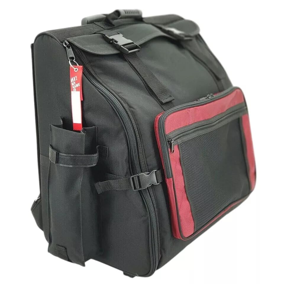 CNB Akkordeon Trolley-Bag für 96 Bässe – gepolsterte Transporttasche mit Rollen & Trolleygriff – leicht, stabil & wasserabweisend – idealer Schutz für Akkordeon beim Reisen, Proben & Auftritten