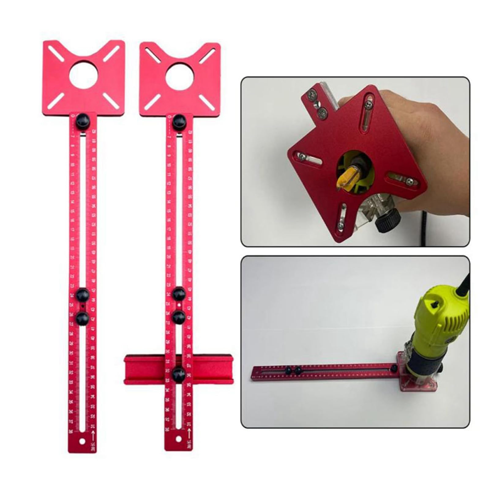 Greensen Soporte de Fresado para Router 3 en 1, Plantilla de Carpintería de Aleación de Aluminio con Tabla Abatible Desmontable