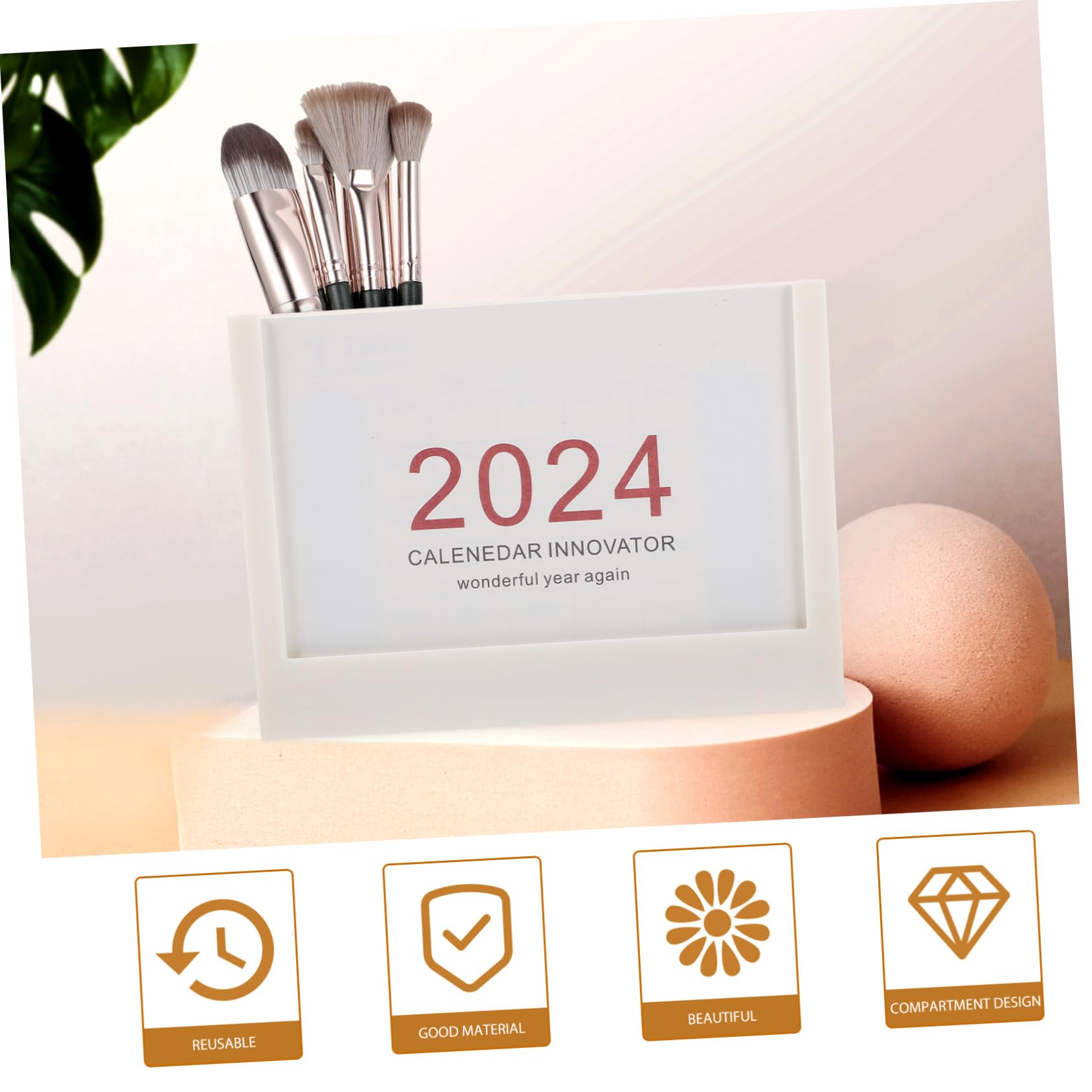 TEHAUX 5piezas Portalápices De Plástico Multifuncional Compartimentos Para Oficina y Maquillaje Organizador De Escritorio Soporte Para Lápices y Cepillos De Cosméticos Diseño Moderno