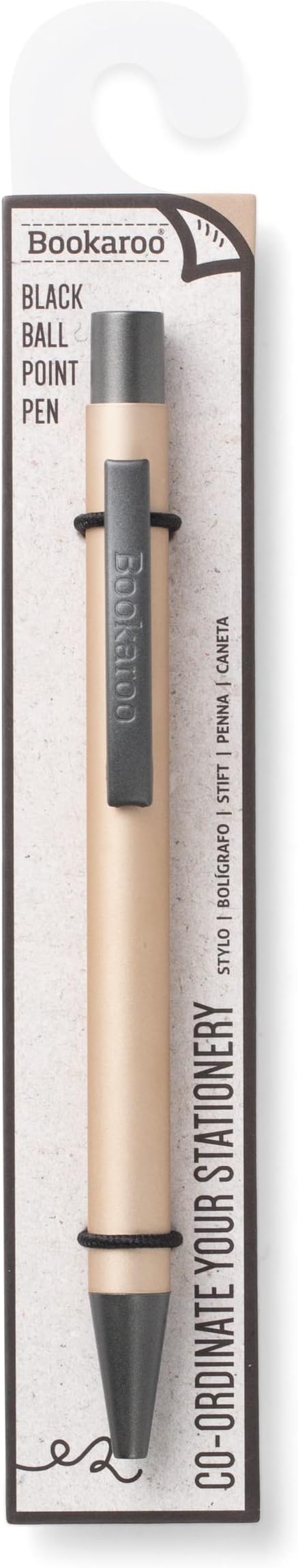 IF Bookaroo Pen, soft touch, colour coated pen with black ink - CREAM