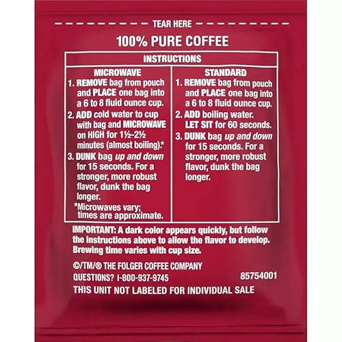 Folgers Coffee Singles (19 per box)