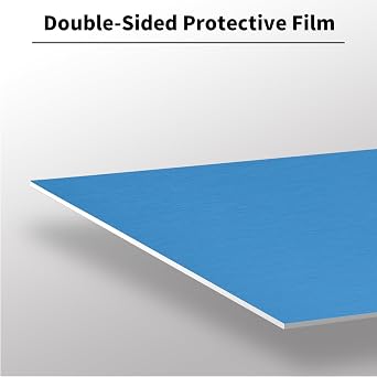 1mm 6061 T651 Aluminium Sheet Plate, 100mm x 200mm Flat Metal Sheet with Double-Sided Protective Film for DIY, Crafting, Industrial & Welding (2PCS)